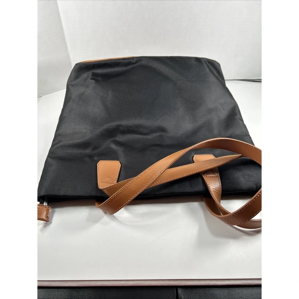 joy mangano‎ handbag Overnight Black Canvas Bag Tote Purse Laptop